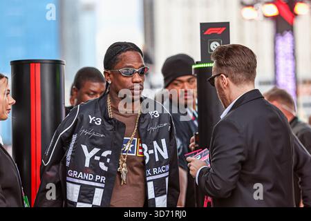 Las Vegas, United States. 22nd Nov, 2025. Travis Scott (USA) during the Sunday of the Formula 1 Heineken Las Vegas Grand Prix 2025 at Las Vegas Strip Circuit, ahead of Round 22 of 24 of the 2025 FIA Formula One World Championship (November 20-23, 2025). Credit: AVENS-IMAGES.COM/Alamy Live News Stock Photo