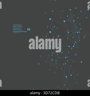 Abstract Digital Circles Connect. Futuristic Circular Wave. Big Data Visualization. Vector Illustration Stock Vector