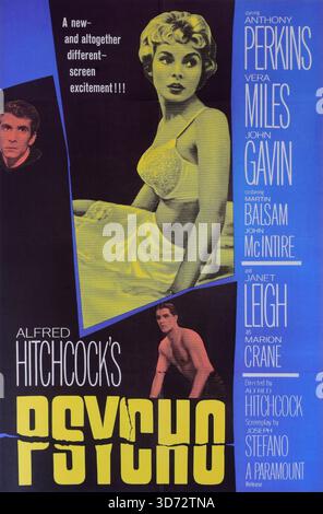 Psycho (1960). Film directed by Alfred Hitchcock and starring Anthony Perkins, Janet Leigh, Vera Miles and Martin Balsam. Stock Photo
