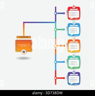 Timeline infographic design with 6 options or steps. Infographics for business concept Stock Vector