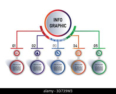 Circle arrows diagram infographic Can be used for presentations banner, workflow layout, process diagram, flow chart, info graph Stock Vector