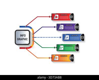 Infographic business concept or steps. Can be used for info graphics, flow charts, presentations, web sites, banners Stock Vector