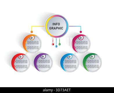Circle arrows diagram infographic Can be used for presentations banner, workflow layout, process diagram, flow chart, info graph Stock Vector