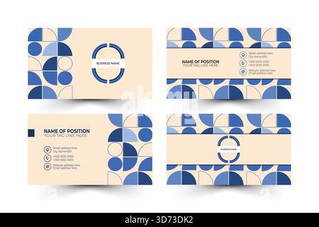 Modern and simple business card design, Double-sided creative business card template Stock Vector