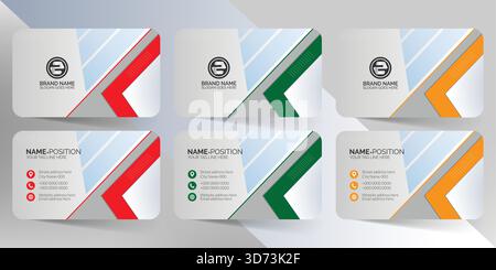Professional business card template, visiting card, business card template Stock Vector