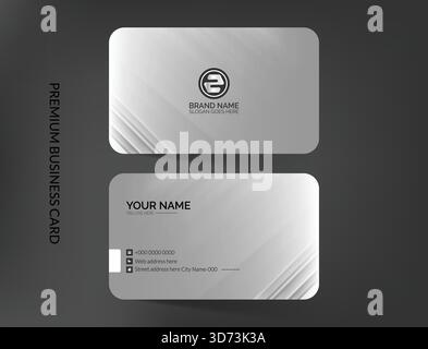 Premium white business card template design Stock Vector