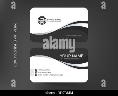 Elegant business card template design Stock Vector