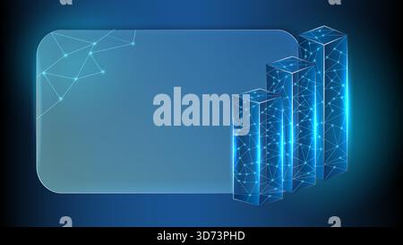 Abstract Representation of Growing Data Structures with a Futuristic Elements Stock Vector