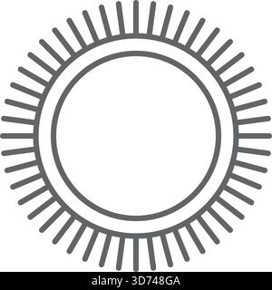 A sun with rays of light coming out of it Stock Vector
