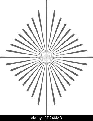 A black and white image of a star with a diamond shape. The image has a modern and minimalist feel to it Stock Vector