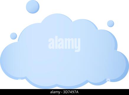 A large blue cloud with white snowflakes. The cloud is very fluffy and looks like it s about to rain Stock Vector
