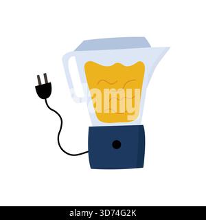 Illustration of a blender filled with juice Stock Vector