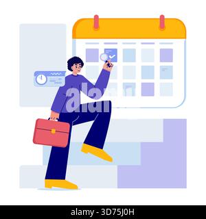Checking Appointment Date Vector Illustration Stock Vector