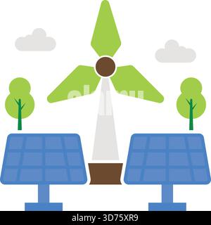 Icon for renewable energy solutions, renewable Stock Vector
