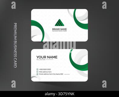 Modern business card print templates, double-sided business card design template, Creative and clean corporate business card Stock Vector