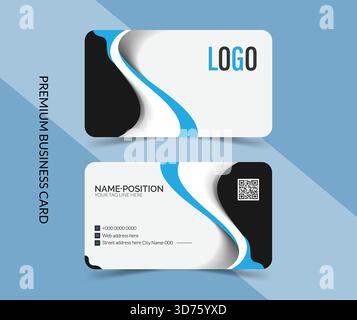 Premium and stylish business card, visiting card, name card, id card Stock Vector