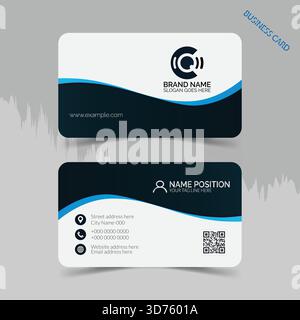 Modern Business Card - Creative and Clean Business Card Template Stock Vector