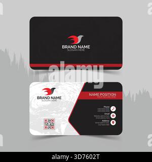 Business card Modern, Creative business card, name card, visiting cards, visit card, corporate business cards Stock Vector