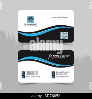 Modern Business Card - Creative and Clean Business Card Template Stock Vector