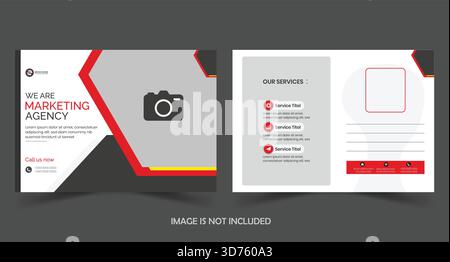 Versatile and Customizable Postcard Template Design Stock Vector