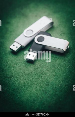 Two usb flash drives Stock Photo