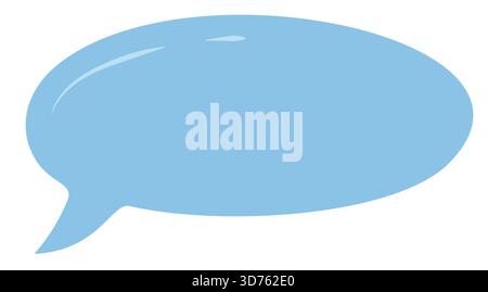 Fluid Blue Speech Bubble Sticker Stock Vector
