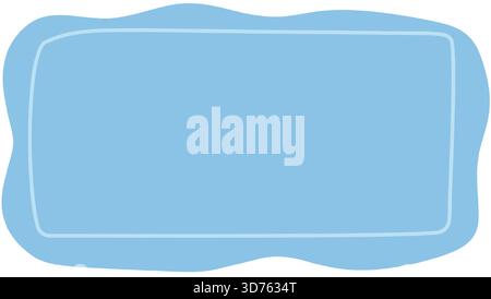 Fluid Hand Drawn Wavy Rectangle Banner Stock Vector