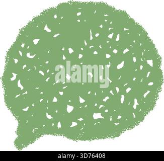 Green Crayon Scribble Speech Bubble Stock Vector