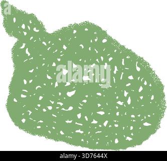 Green Wavy Chalk Grunge Talk Balloon Stock Vector
