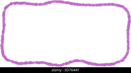 Chalk Squiggle Rectangle Border Frame Stock Vector