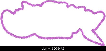 Chalk Squiggle Balloon Cloud Contour Stock Vector