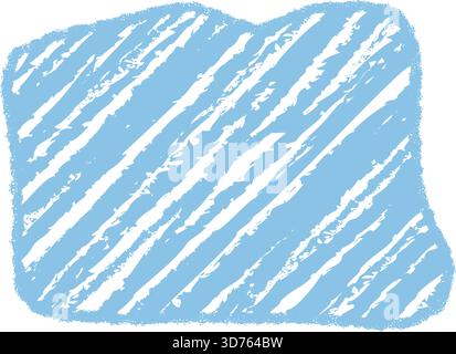 Blue Chalk Squiggle Diagonal Quote Frame Stock Vector
