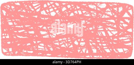 Pink Chalk Scribble Rectangle Quote Frame Stock Vector