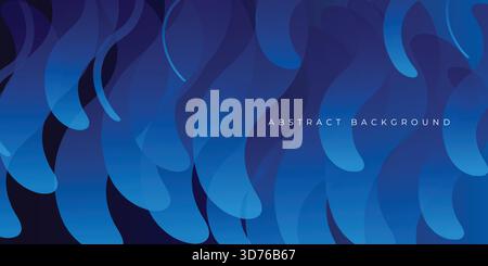 Colorful geometric background. Blue elements with fluid gradient. Dynamic shapes composition. Eps10 vector Stock Vector