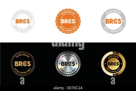 Hazard Analysis and Critical Control Points logo. Icon, Stamp, Badge, Seal and Symbol vector Stock Vector