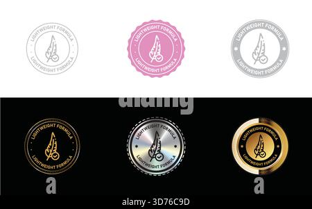 Lightweight Formula logo. Icon, Stamp, Badge, Seal and Symbol vector Stock Vector