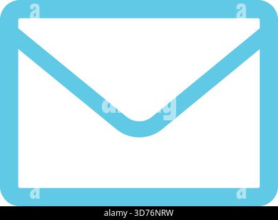 Mail envelope email icon isolated on white background Stock Vector