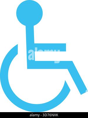 Wheelchair accessibility icon isolated on white background Stock Vector