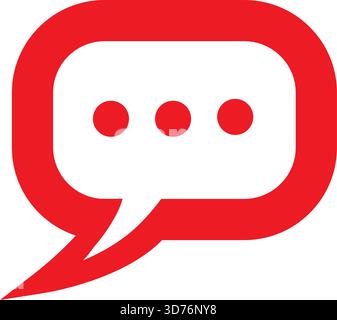 Speech bubble chat message icon isolated on white background Stock Vector