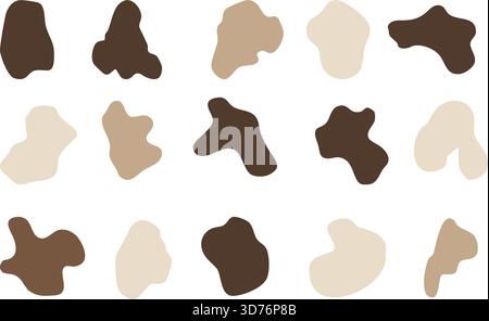 Abstract camouflage organic shape pattern seamless design Stock Vector