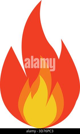 Fire flame icon vector simple flame symbol isolated Stock Vector