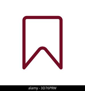 Bookmark ribbon icon vector simple save page marker symbol Stock Vector