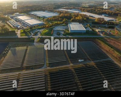 Technology Company Data Center with Solar Array, NC Stock Photo