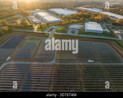 Technology Company Data Center with Solar Array, NC Stock Photo