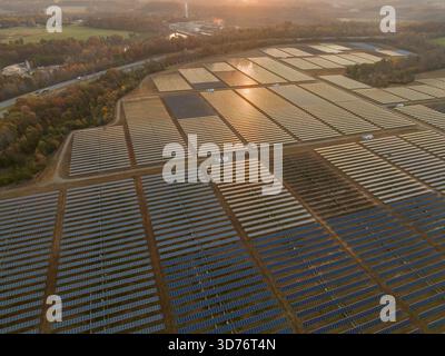 Solar Array for Data Center, NC Stock Photo