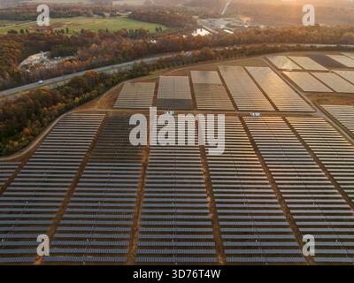 Solar Array for Data Center, NC Stock Photo