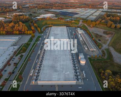 Technology Company Data Center with Solar Array, NC Stock Photo