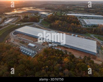Technology Company Data Center with Solar Array, NC Stock Photo