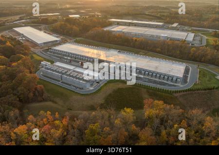Technology Company Data Center with Solar Array, NC Stock Photo