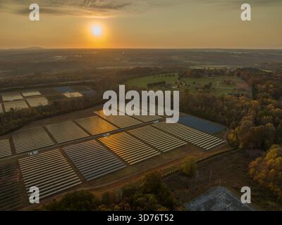 Solar Array for Data Center, NC Stock Photo